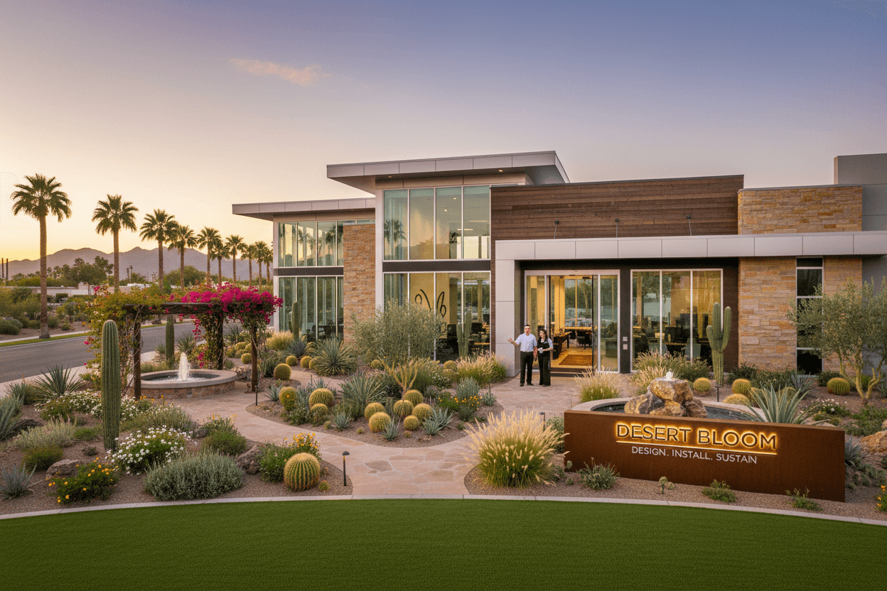 Laveen Landscaping office and demonstration area