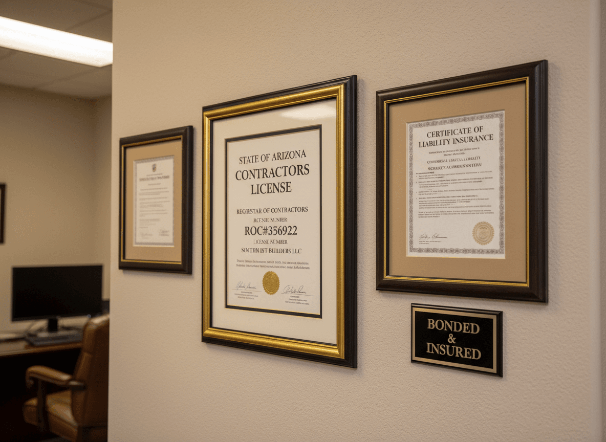 Licensed and insured landscaping credentials